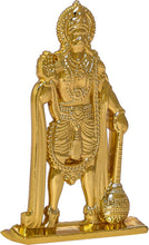Idol: gold-toned metal figurine of Lord Hanuman