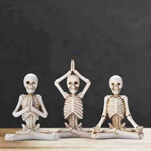 White Yoga Skeleton Figurine Set of 3