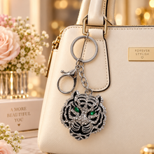 Keychain: Emerald Eye Tiger Crystal Keychain