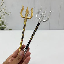 Pen: Trishul Design Novelty Pen, gold and silver colour (Pack of 02)