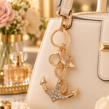 Keychain: Nautical Luxe Anchor Keychain & Bag Charm