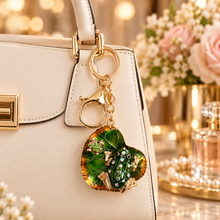 Keychain: Emerald Frog on Lily Pad Keychain & Bag Charm