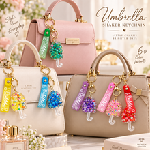 Keychain: Bubble Pop Umbrella Shaker Keychain with Wrist Strap