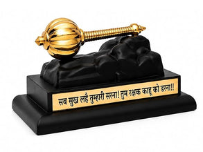 Idol: gold-plated Lord Hanuman Gada (mace)