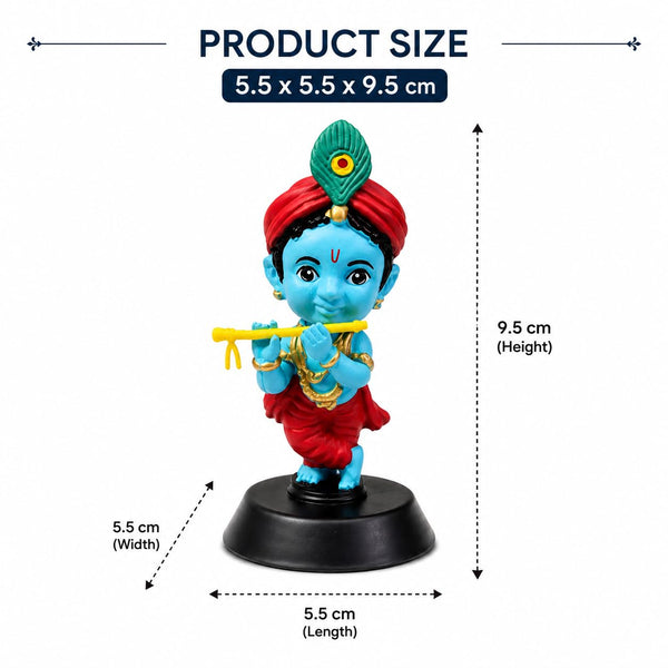 Idol: Lord Krishna playing the flute