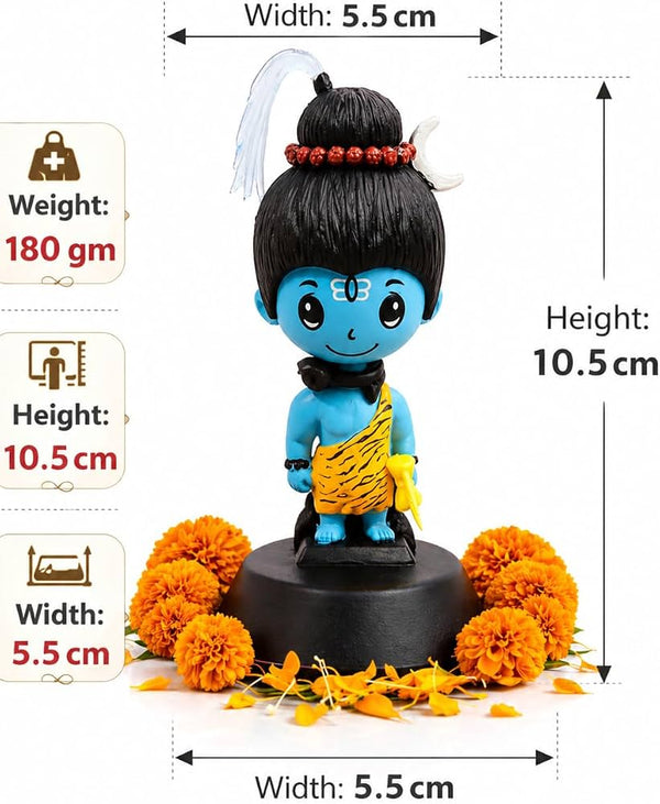 Idol : Cute Shiva Figurine, Shiv Ji Car Dashboard