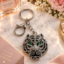 Keychain: Emerald Eye Tiger Crystal Keychain