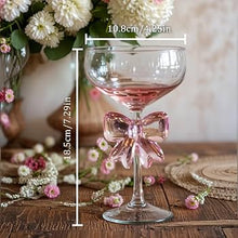 Transparent Glass: Elegant Pink Bow Coupe