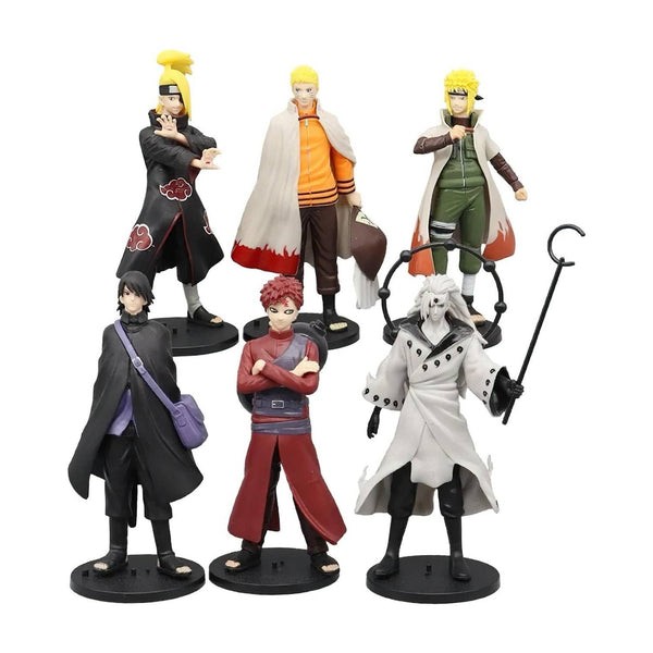 Anime: N@RUTO Party Action Figures Collectible Statues - Pack of 6