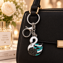 Keychain: Elegant Swan Crystal Keychain