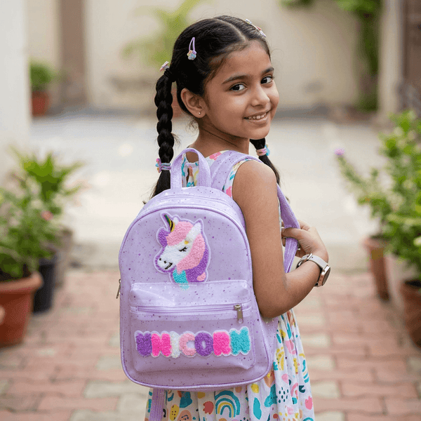 Backpack: Pastel Unicorn for Kids – Glitter & Chenille Design