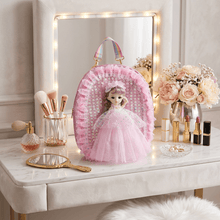 Backpack: 3D Princess Doll Backpack for Kids – Pink Sequin & Lace Design