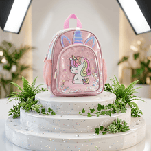 Backpack: Pastel Unicorn Backpack for Kids with Shaker Sequin Front – Pink