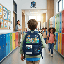 Backpack: Minecraft Multi-Compartment School Backpack for Kids/Teens – Navy Blue