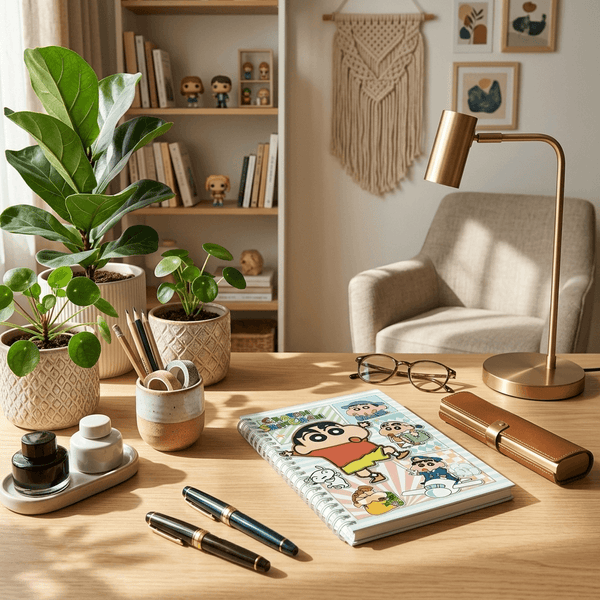 Spiral Notebook: Crayon Shinchan Printed  with Raised Character Cover – Mint Green