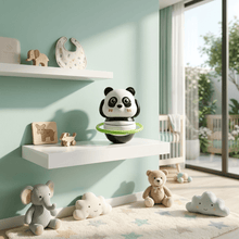 Cute P@ndA Hula Hoop Toy with Green Hoop – Black & White