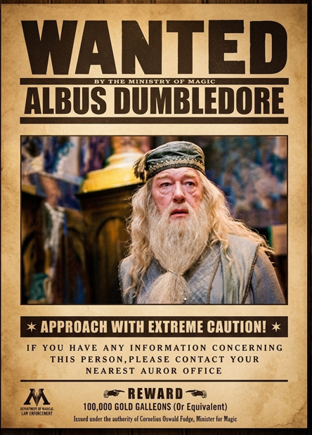 Poster: Albus Dumbledore Wanted 3D