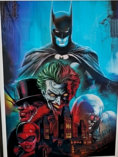 Poster : B@TMAN & G0TH@M Characters Collage Wall 3D