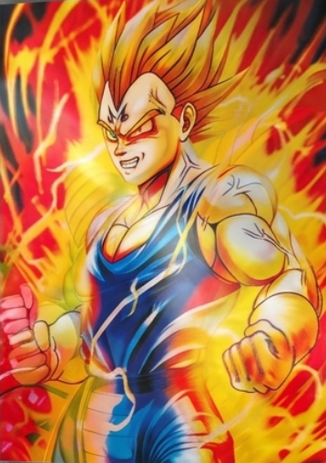 Poster: Majin Vegeta Super Saiyan Wall 3D