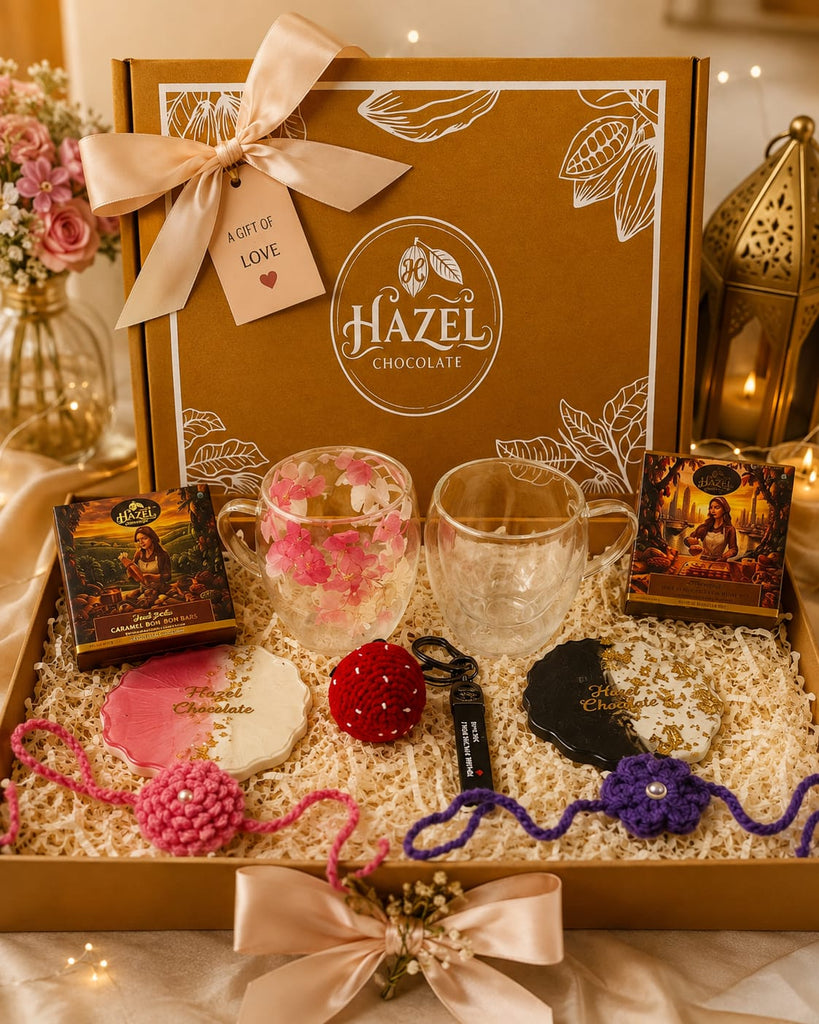 Hazel Twin Hearts Rakhi Celebration Hamper