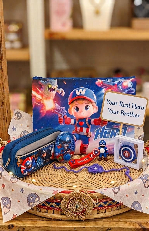 Captain Hero Rakhi Hamper
