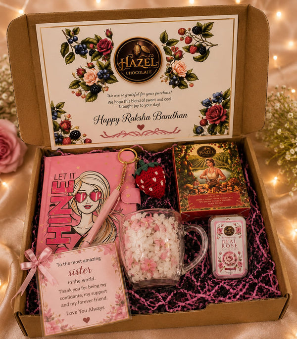 Blush Bloom Luxury Rakhi Hamper Tagline