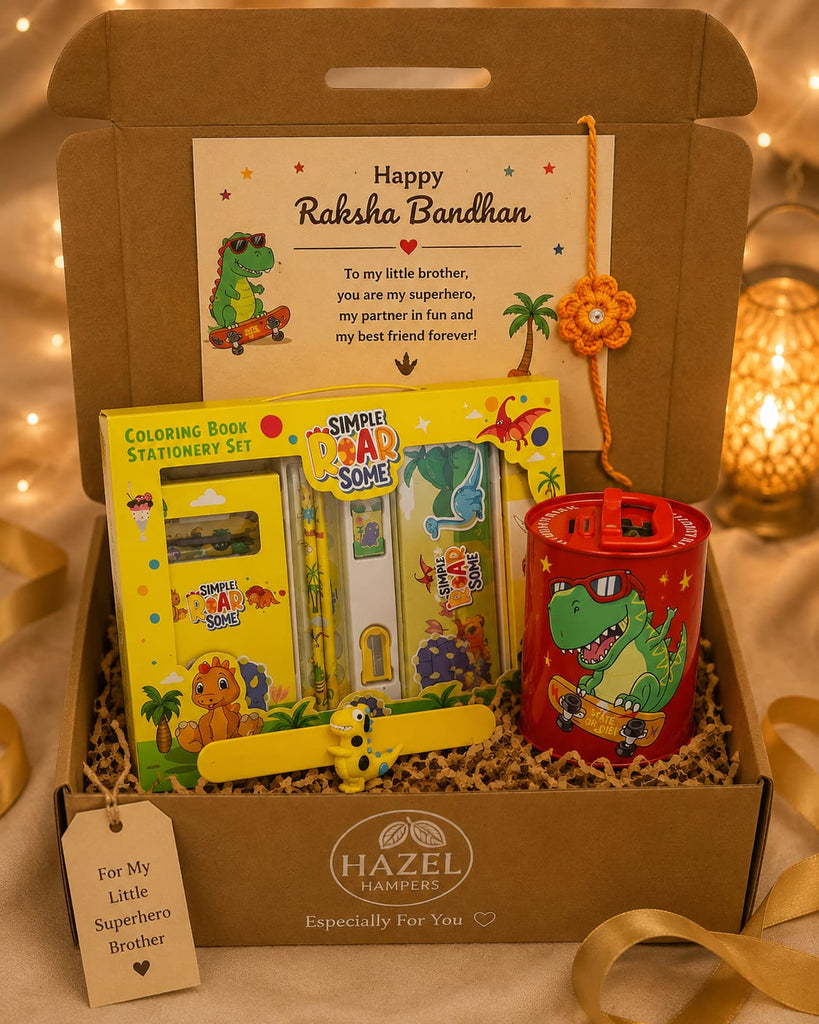 Dino Adventure Rakhi Hamper for Little Brother
