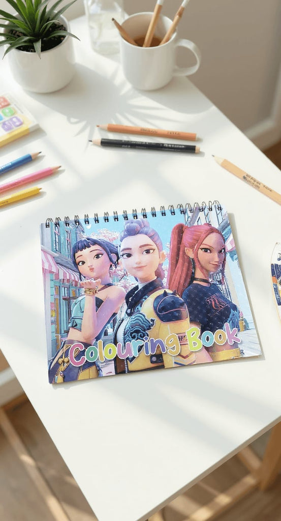 K-Pop Demon Hunters Colouring Book with Sticker Sheet – Creative Activity Book