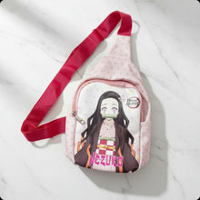 Chest Bag: Pink Bamboo Girl Anime Chest Bag (High Quality Faux Leather)