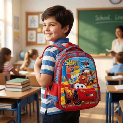 Backpack: Kids Racing Car 3D School Backpack