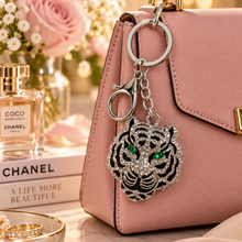 Keychain: Emerald Eye Tiger Crystal Keychain