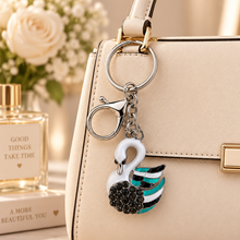Keychain: Elegant Swan Crystal Keychain