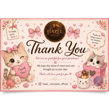 Hazel Chocolate Themed Thank You Card