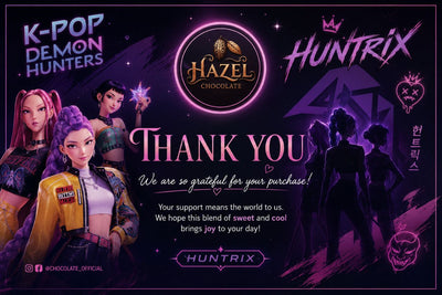 Hazel Chocolate Themed Thank You Card