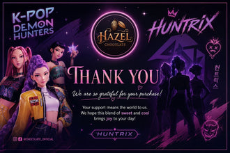 Hazel Chocolate Themed Thank You Card