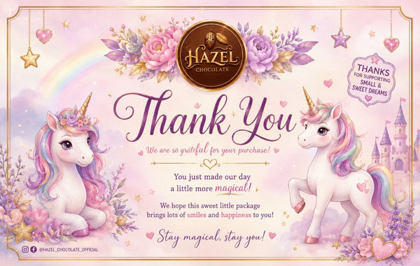 Hazel Chocolate Themed Thank You Card