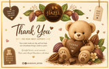 Hazel Chocolate Themed Thank You Card