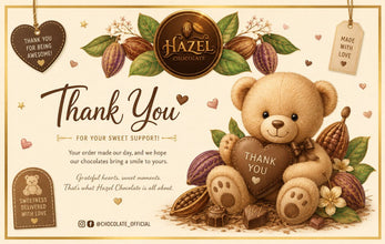 Hazel Chocolate Themed Thank You Card