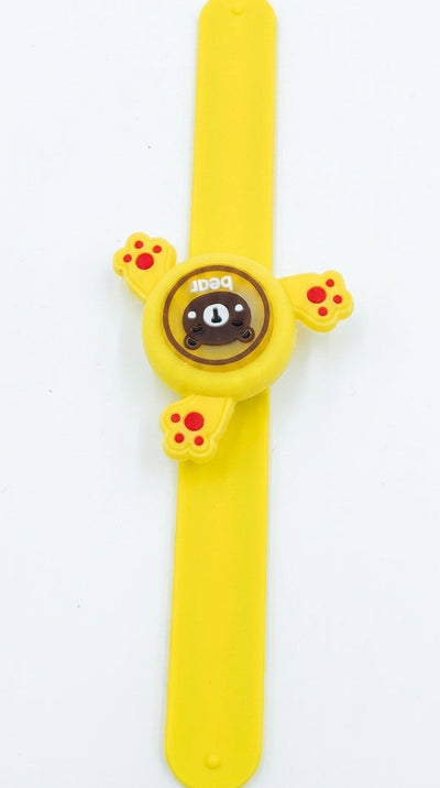 Yellow Bear-Themed Silicone Wristband