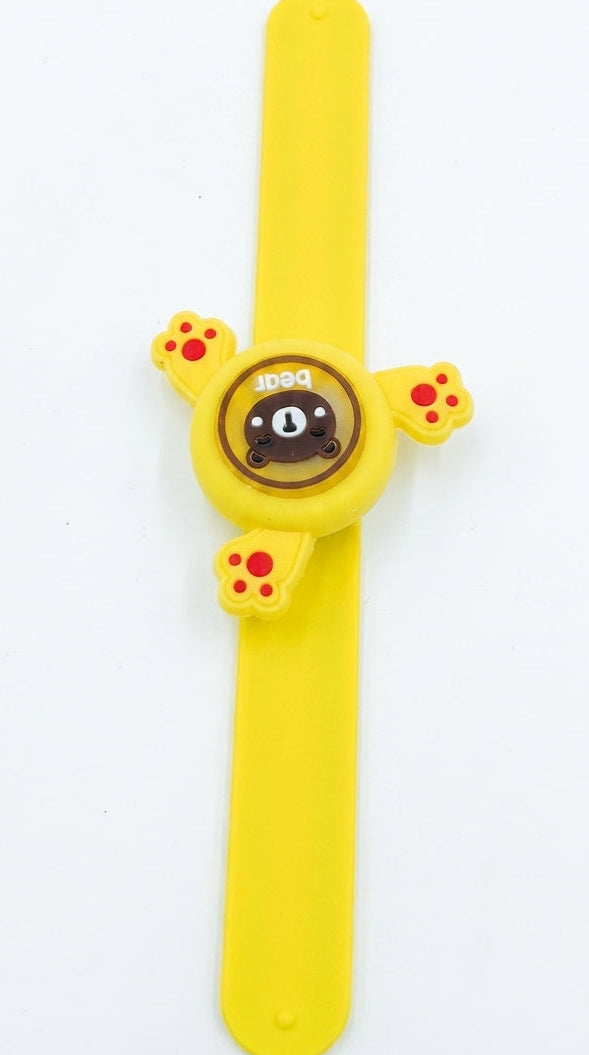 Yellow Bear-Themed Silicone Wristband