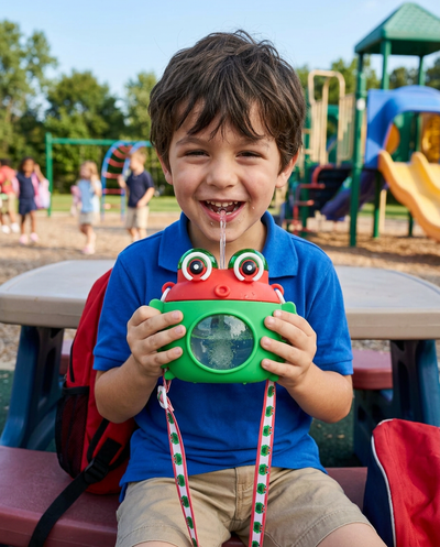 Frog-Themed Water Bottle