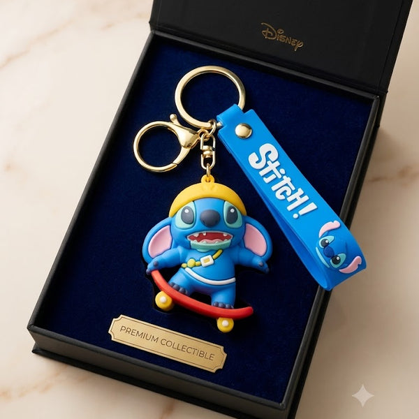Keychain: Blue Alien Skate Buddy 3D Keychain