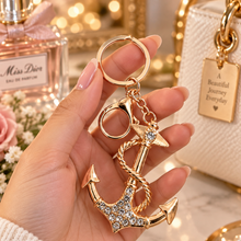 Keychain: Nautical Luxe Anchor Keychain & Bag Charm