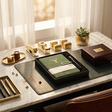 Forest Green Leatherette Diary with Pen Combo set with Packaging