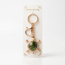 Keychain: Emerald Turtle Crystal Keychain