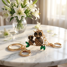 Keychain: Golden Owl Duo Premium Keychain