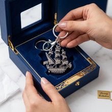 Keychain: Vintage Voyage Ship Keychain & Bag Charm