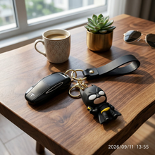 Keychain: Shadow Bat Hero 3D Keychain with Black Wrist Strap