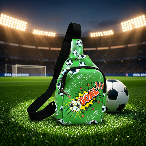 Chest Bag: Football Goal Kids Chest Bag (High Quality Faux Leather)