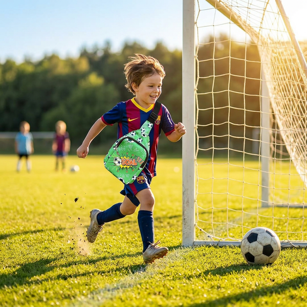 Chest Bag: Football Goal Kids Chest Bag (High Quality Faux Leather)